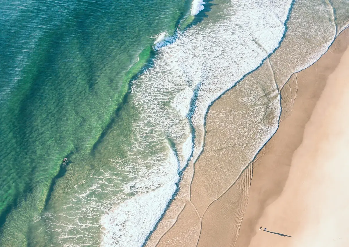 Vista aérea de una playa australiana